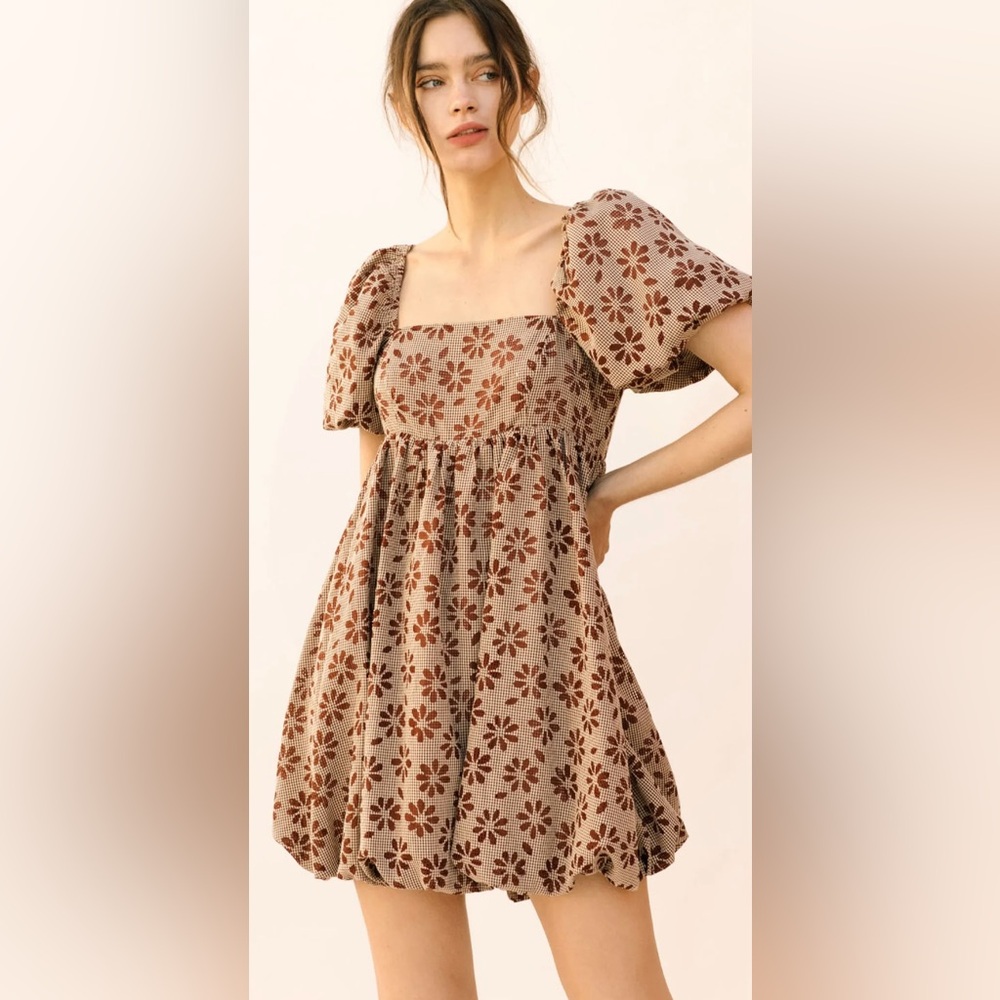 Storia Brown Floral Dress